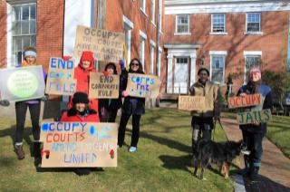 Occupy Protestors gathered at Courthouse