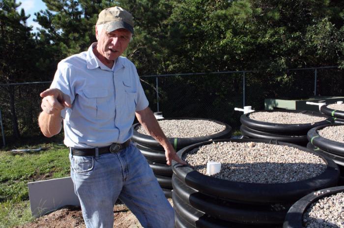 George Heufelder, director of the Massachusetts Alternative Septic System Test Center at Otis air base.