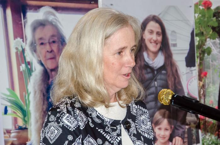 Mary Beth Grady, also speaking for her partner Allison Burger, asked co-workers at Chilmark Chocolates to stand and share the honor.