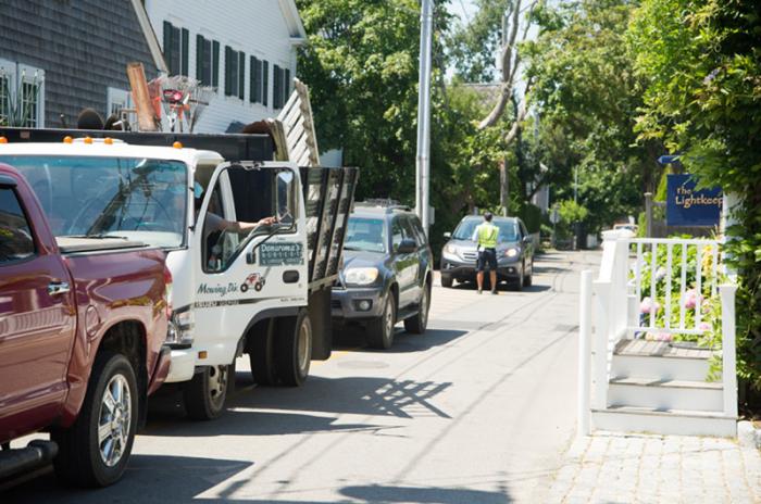 Changing lifestyles means larger houses and more demand for landscaping services on Chappy.