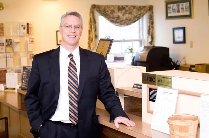 Martha's Vineyard Savings Bank president Paul Falvey ties the recent upswing to the general health of the financial industry in the Northeast.