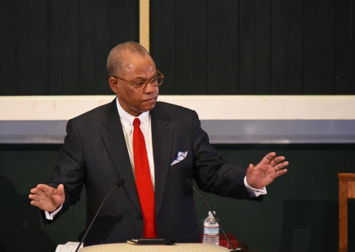 Rev. Calvin Butts spoke to the importance of integrity during Sunday's sermon at Union Chapel.