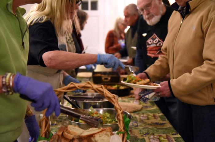 Food made for the community suppers is then brought to the Houses of Grace shelters.
