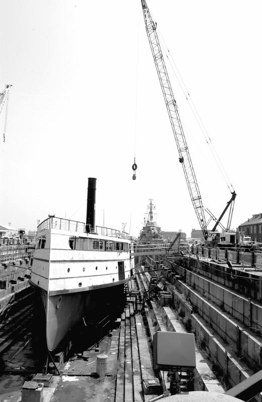 Requiem for old steamer: Nobska goes under the wrecking ball at Charlestown Navy Yard.