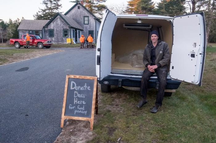 Farm Hub director Matthew Dix awaits donation of venison for new collaborative effort this year.