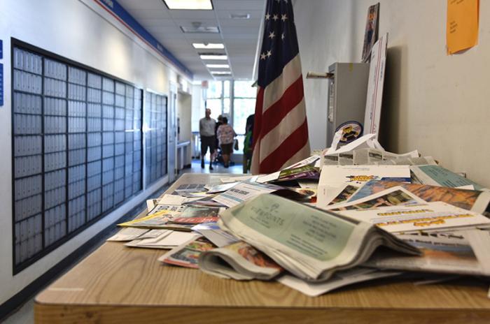 Vineyard Haven post office has also been a scene of long waits for postal patrons this summer.