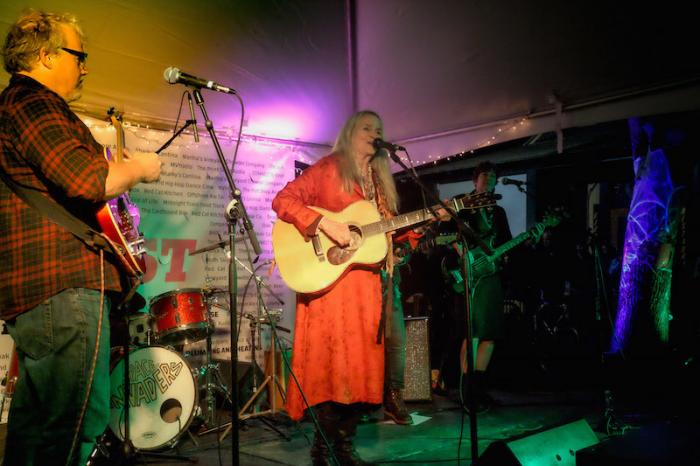 Kate Taylor was one of many musicians who performed on three stages, both indoors and outside.