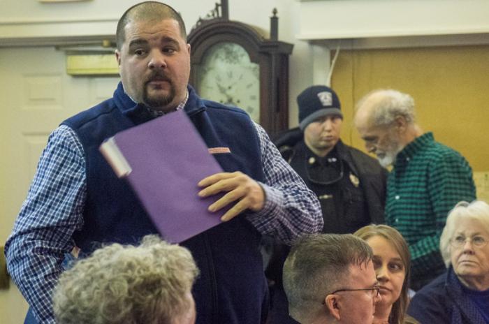 Officer Jeff Trudel, president of the patrolmens’ union, read a letter raising concerns and asking for a seat on the search committee.