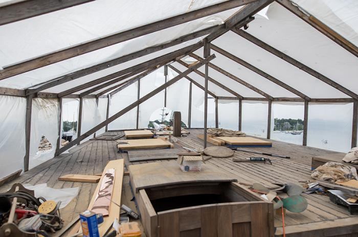 The boat started as a blueprint Ted Box found in the Smithsonian four decades ago.