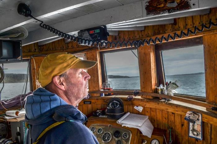 Picture of fisherman Stanley Larsen won first place in personality category.