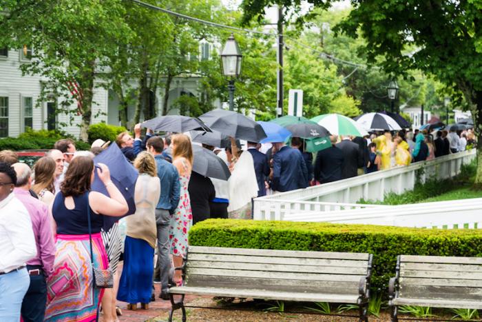 The line stretched around the block before opening at the Dr. Daniel Fisher house in Edgartown.