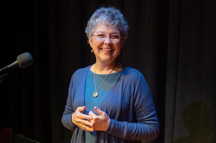 “I smile and laugh, but that doesn’t mean I’m not struggling,” Ms. Conole told the audience.