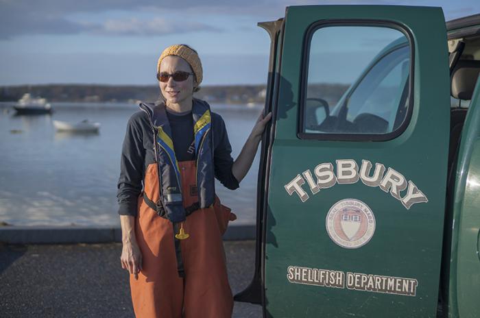 Tisbury shellfish constable Danielle Ewart: “You have to respect the pond. A lot of happy dipnetters this year.”