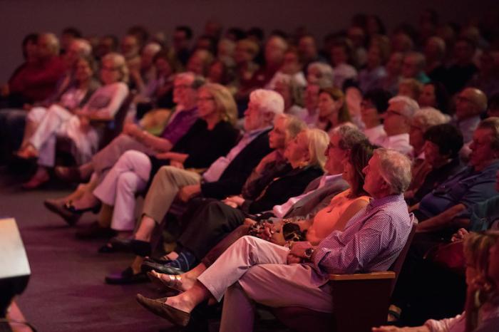 Audience was rapt as Mr. Toobin talked about the history and future of the Supreme Court.