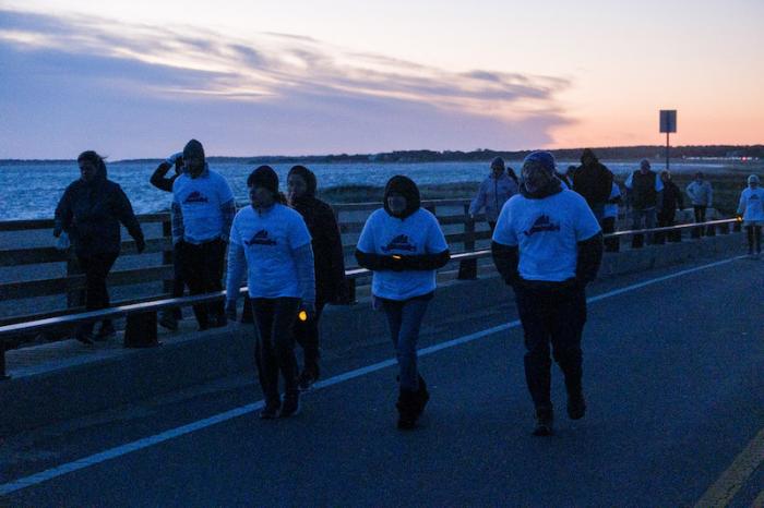 Over 100 people took part in annual Darkness into Light Walk on Saturday morning.