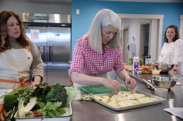 Jenny Devivo and Susie Middleton presented a climate-friendly cooking class on Thursday.