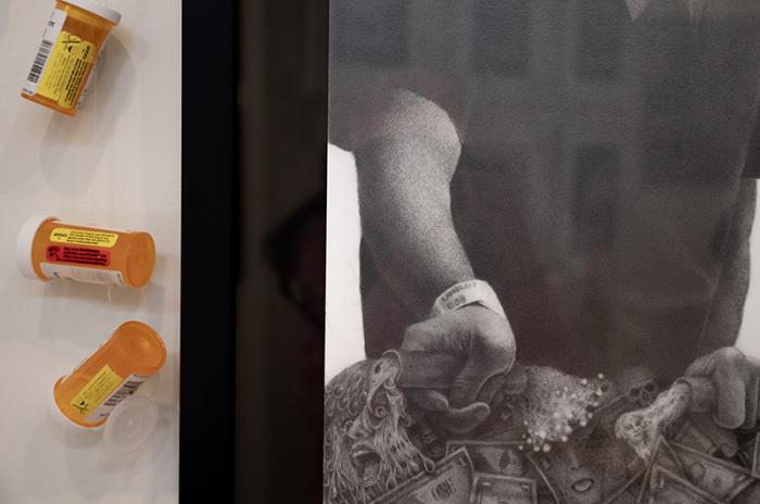 Artist James Langlois took on pharmaceutical companies in his work Pushing Pharma I & II.