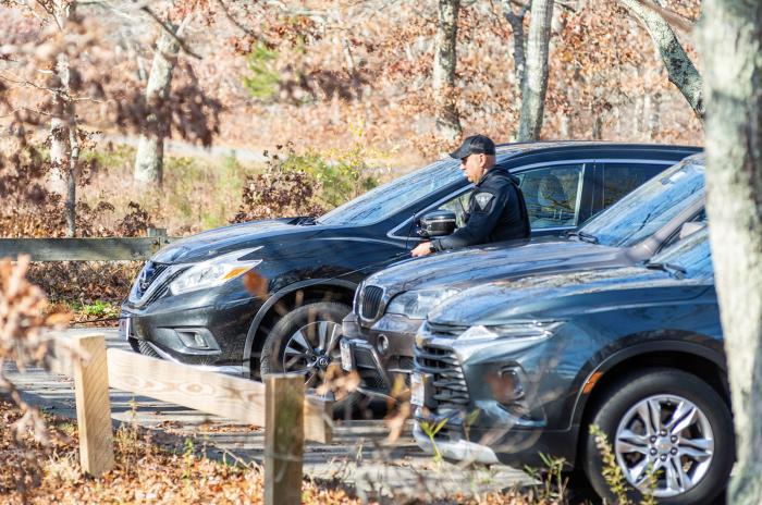 Police locate the stolen Nissan Murano at a parking lot near the Manuel F. Correllus state forest.