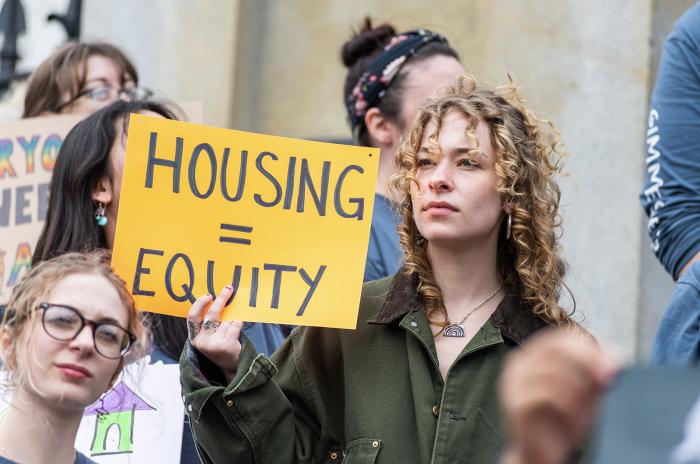 Nearly 200 Vineyarders went to the State House last week to encourage legislators to pass housing legislation.