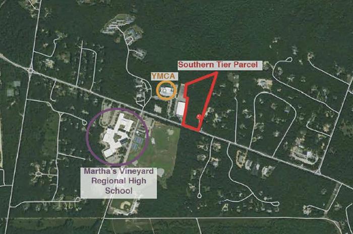 Location of proposed development in relation to the YMCA and regional high school.
