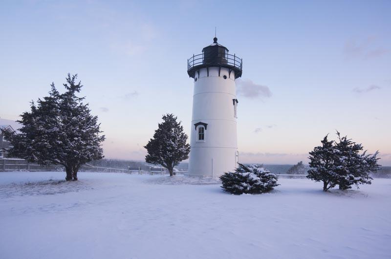 East Chop Lighthouse, Snow