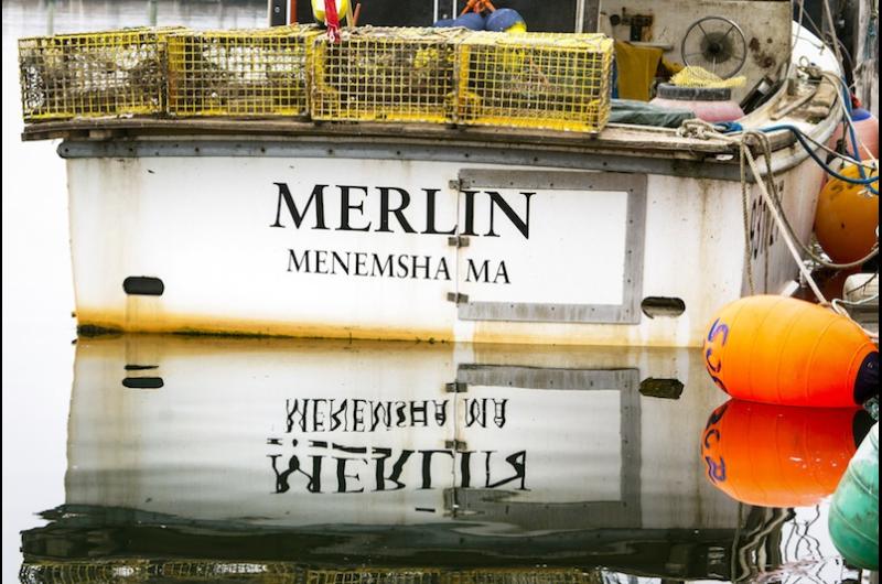 Fishing boat Merlin in Menemsha. 