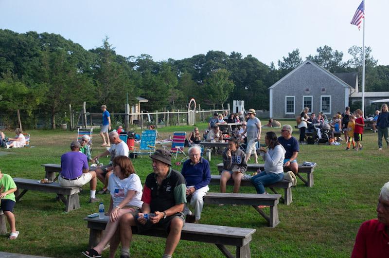 A leisure gathering of friends and relatives.