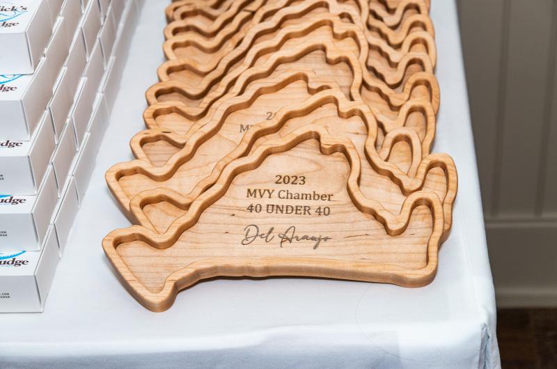 The awards came in the form of Martha's Vineyard shaped charcuterie boards made by Kind Ideas Home and Gift.