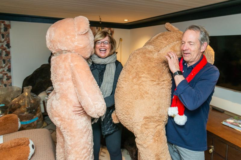 [l-r] Wendy Harman, and Win Baker started the Teddy Bear Suite tradition in Edgartown.