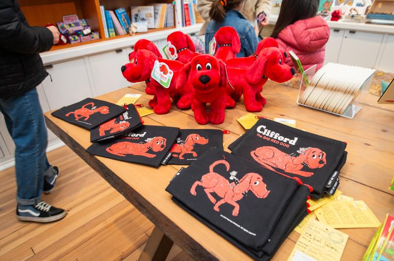 Clifford merchandise was flying off the shelves in the gift shop.