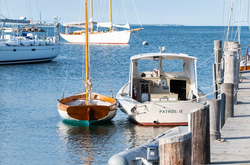 The "Thimble" and "Patrol II" in Vineyard Haven Harbor.