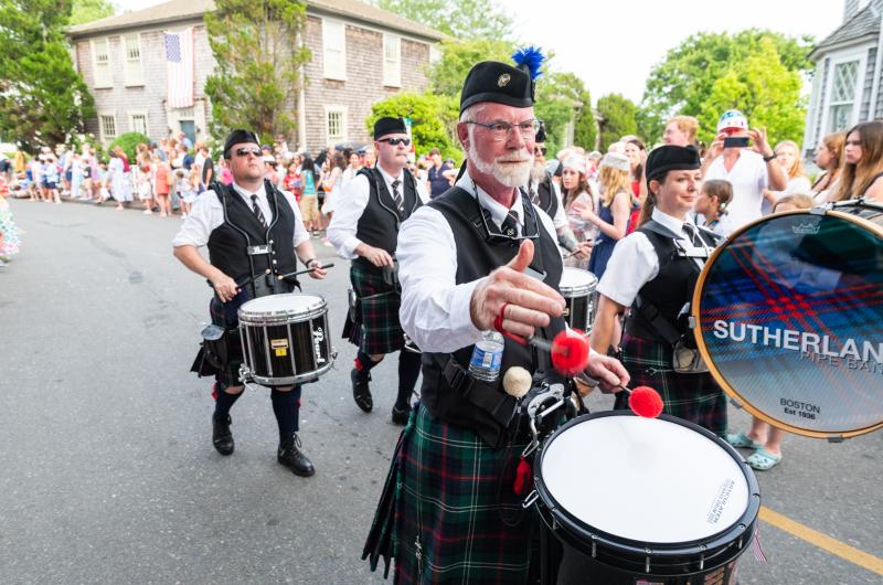 The Sutherland Pipe Band marched with the MV Scottish Society.