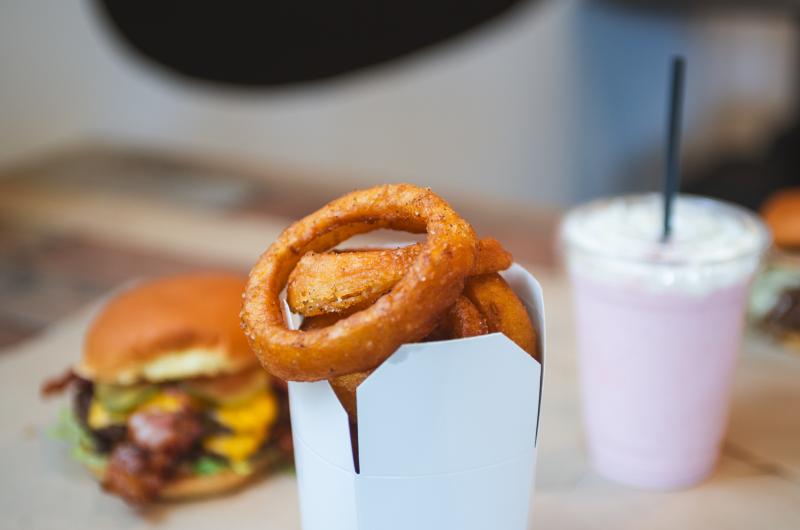 Onion Rings at Wicked Burger in Edgartown.