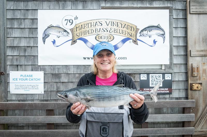 Julie Tummino with a Bonito Saturday morning.