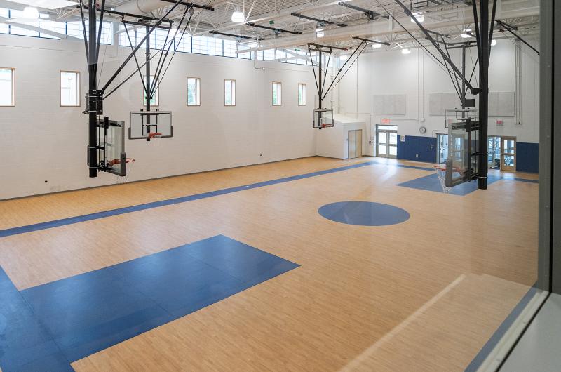 New gym is nearly complete.