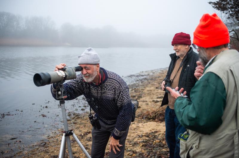 Dana Bangs, John Clark, and Robert Culbert on Tisbury Great Pond.