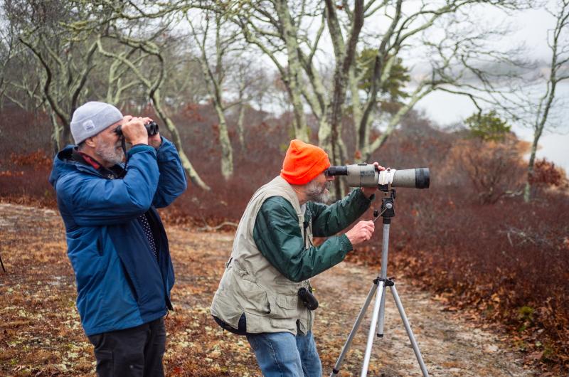 Dana Bangs and Robert Culbert near Oyster Pond.