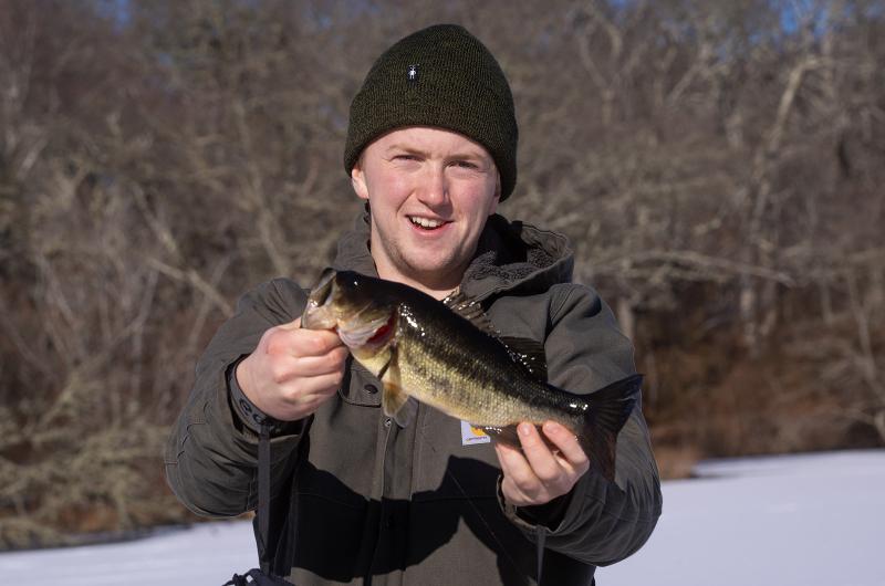 A Smallmouth Bass is a prized catch at Duarte's pond.