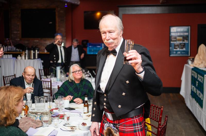 Chris Scott toasts the "Immortal Bard" Robbie Burns.