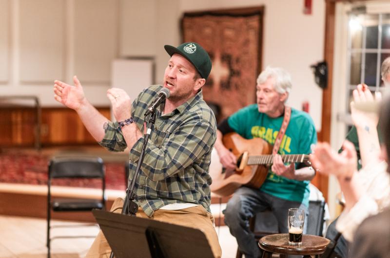 Adam Petkus belts out some traditional Irish tunes.