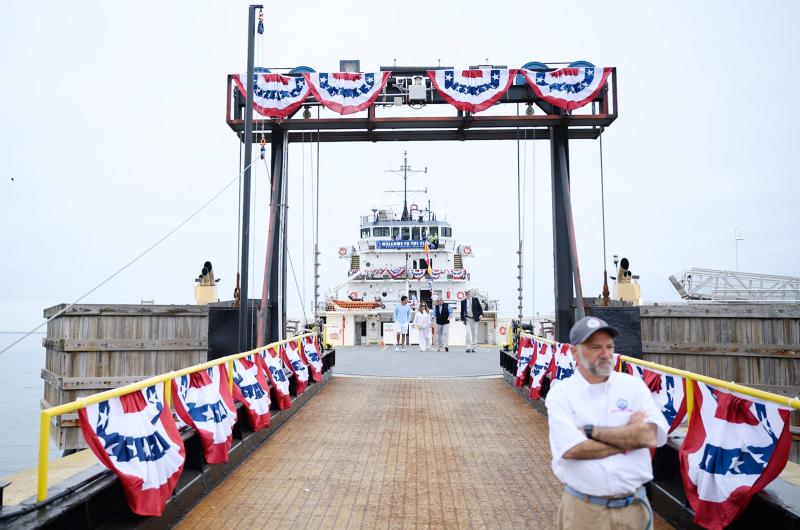 Pomp and circumstance was rolled out for the new vessel.