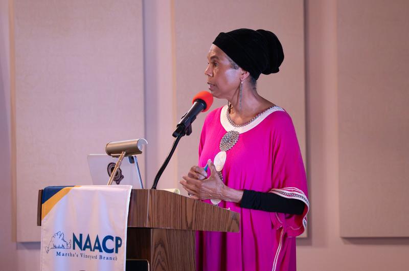 Freedom Cartwright was the keynote speaker at the Taste of Juneteenth.