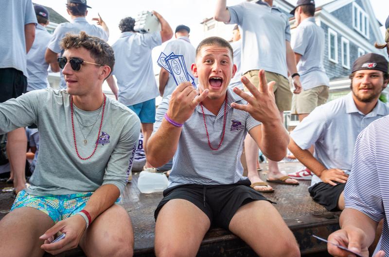MV Sharks players love the parade.