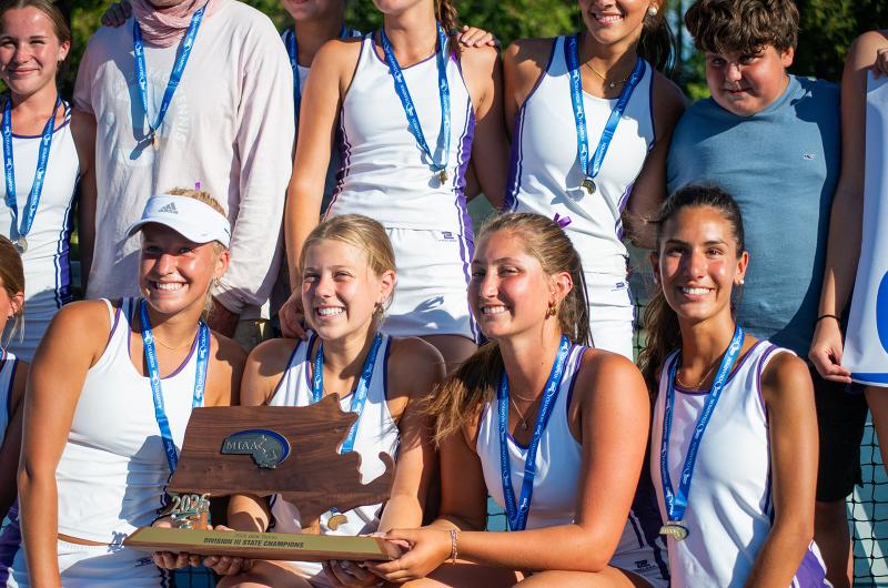 Posing with the trophy.