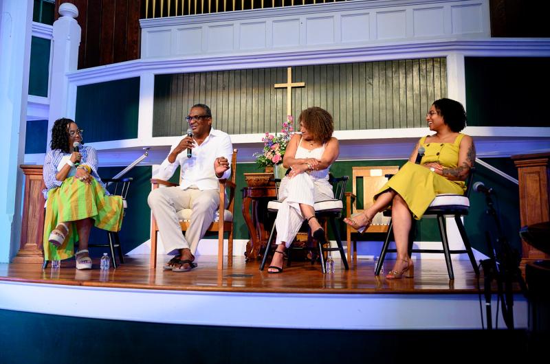 [l-r] Makea Grifffin, Damon Mason, Joanne Sabir, Fatima Moore.