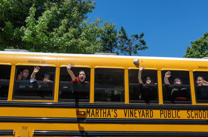 Saying goodbye to this year's teacher.