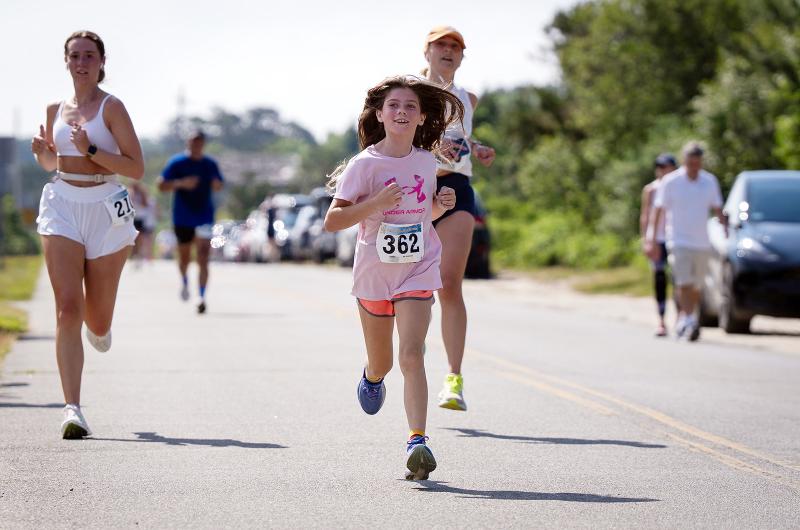 Riley Morin pushing hard to the finish line.