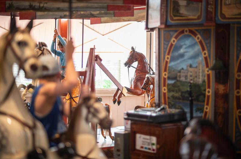 The antique horses are diligently maintained by the Trust.