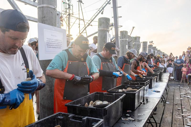 The shucking competition is the culminating event.