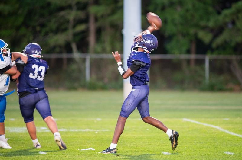 A deep pass downfield.